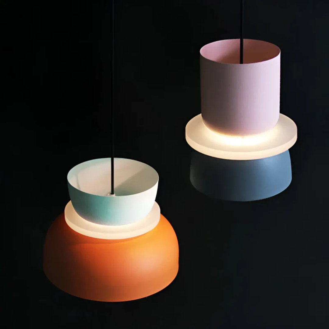 LumièreMacaron | Élégante Suspension LED Colorée pour Luminaire Chambre 2