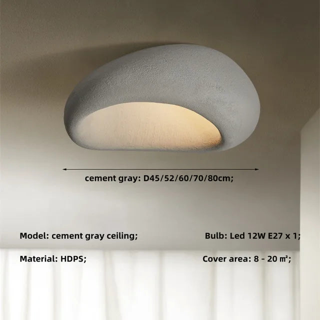 LumièreNaturelle | Élégant Plafonnier LED Design Wabi Sabi en Métal 5