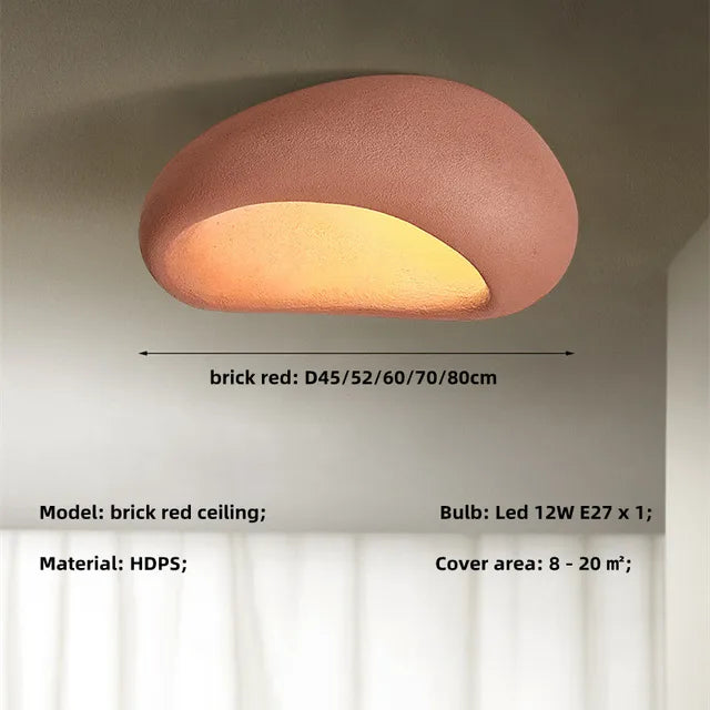 LumièreNaturelle | Élégant Plafonnier LED Design Wabi Sabi en Métal 6
