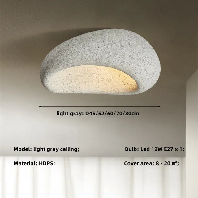LumièreNaturelle | Élégant Plafonnier LED Design Wabi Sabi en Métal 7