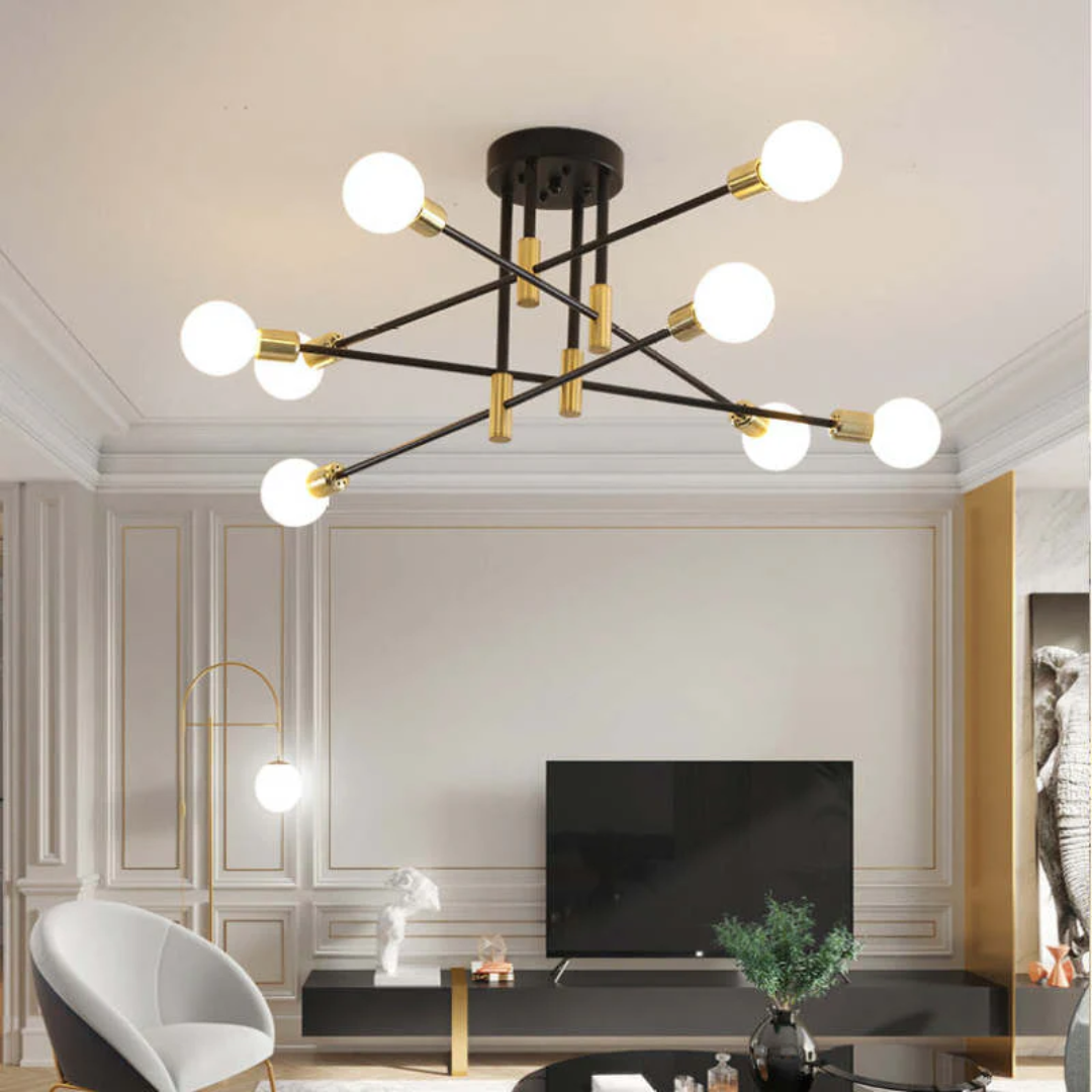 Lumière Royale | Élégant Plafonnier LED Design pour Salon et Chambre 9