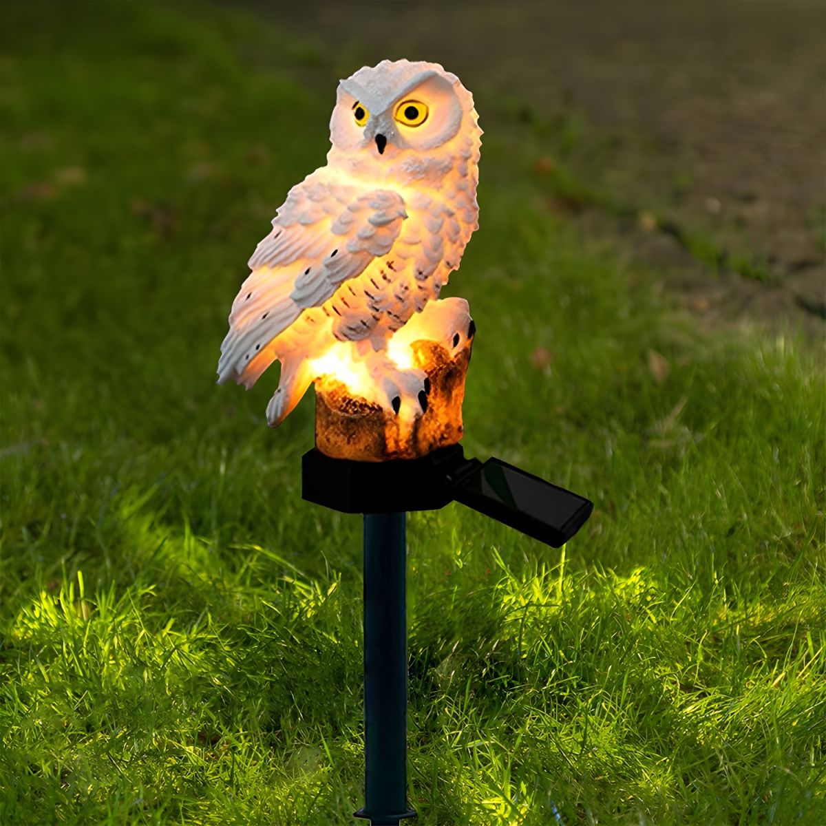 Lumière de Jardin Solaire Hibou | Charmante Décoration Énergétique 0