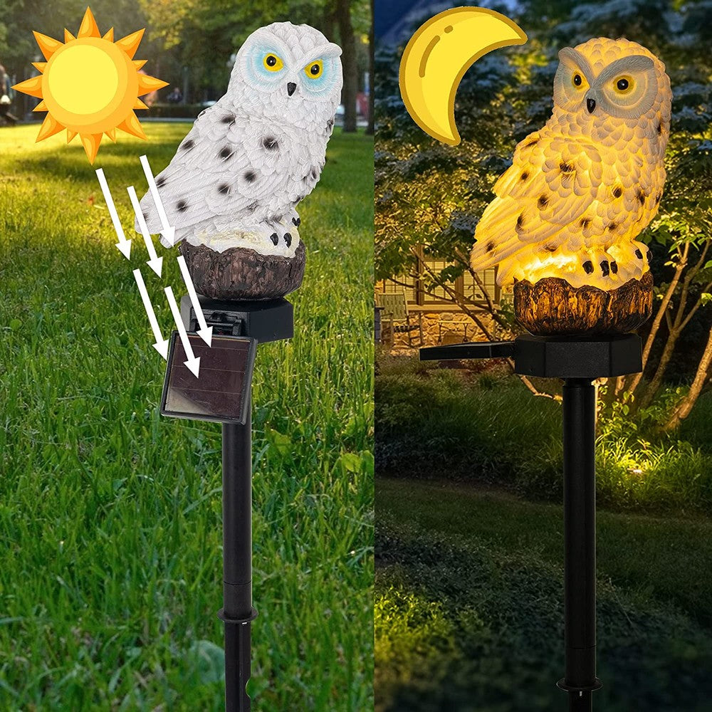 Lumière de Jardin Solaire Hibou | Charmante Décoration Énergétique 4
