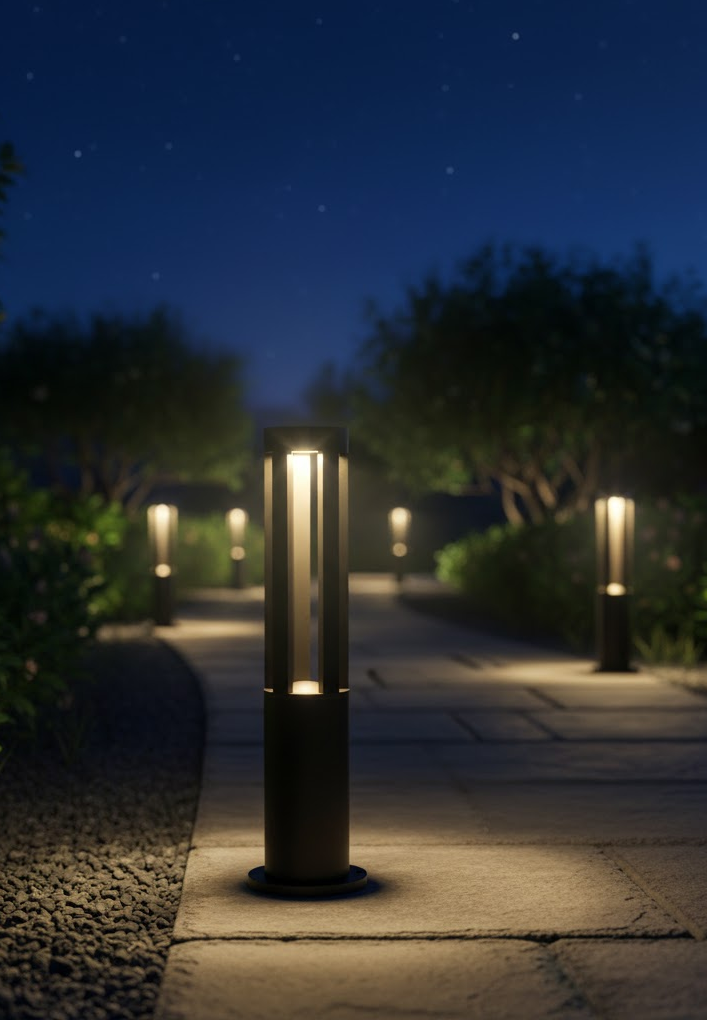 Luminara | Élégante Lampe de Jardin LED en Acier Inoxydable Étanche 11