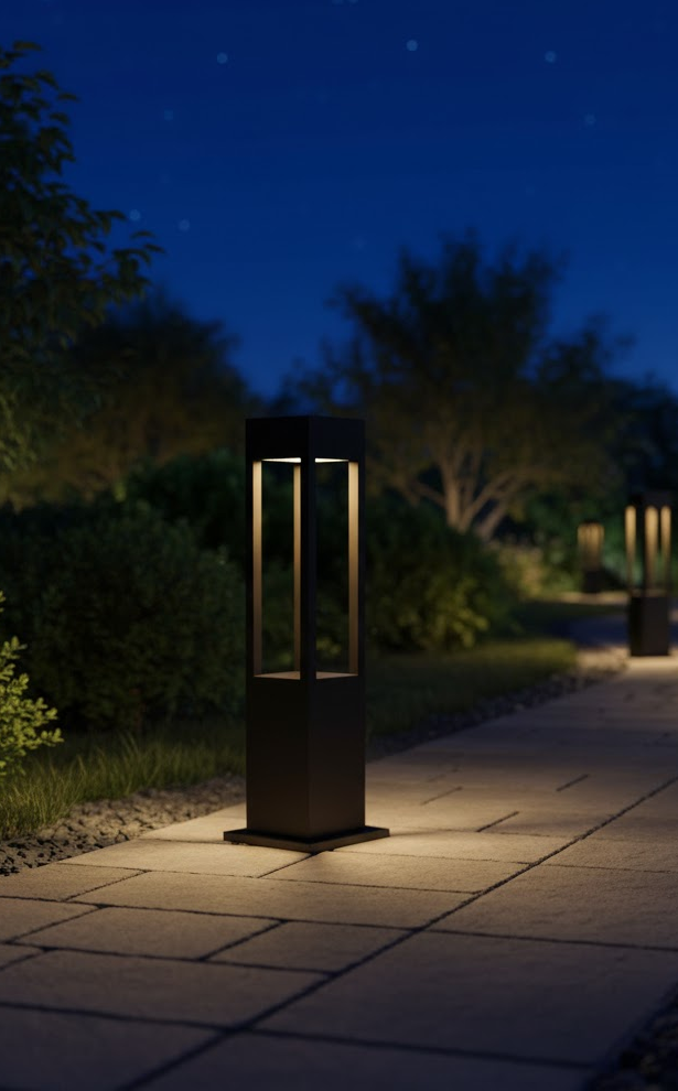 Luminara | Élégante Lampe de Jardin LED en Acier Inoxydable Étanche 14