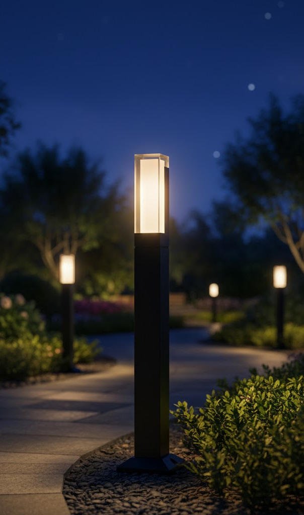 Luminara | Élégante Lampe de Jardin LED en Acier Inoxydable Étanche 17