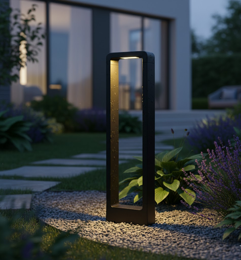 Luminara | Élégante Lampe de Jardin LED en Acier Inoxydable Étanche 18