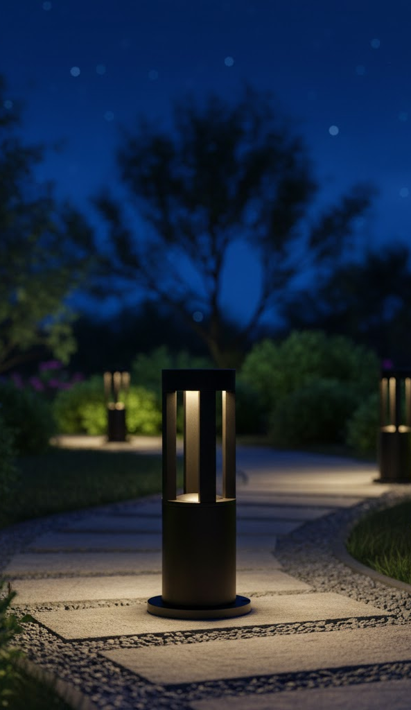 Luminara | Élégante Lampe de Jardin LED en Acier Inoxydable Étanche 20