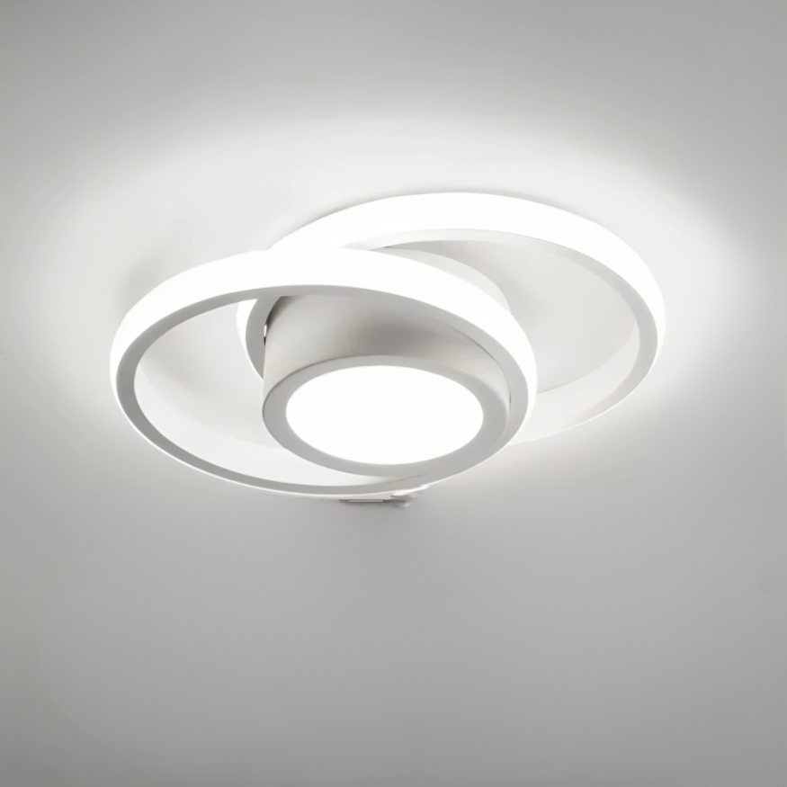 Luminova | Élégant Plafonnier LED Design Double Anneaux Moderne 0