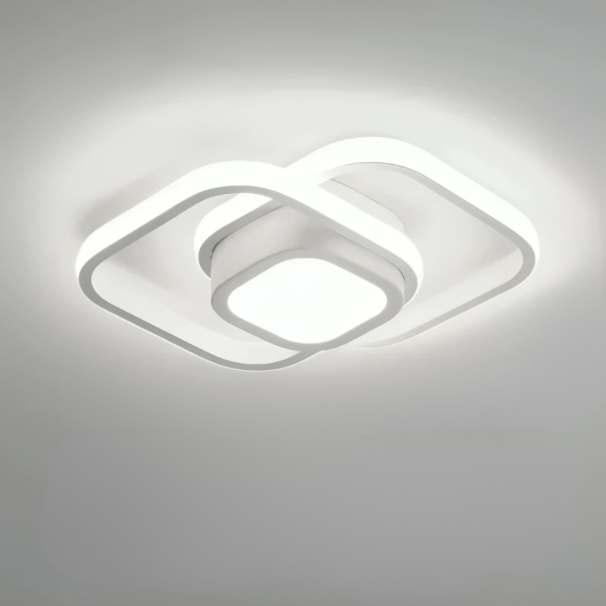 Luminova | Élégant Plafonnier LED Design Double Anneaux Moderne 10