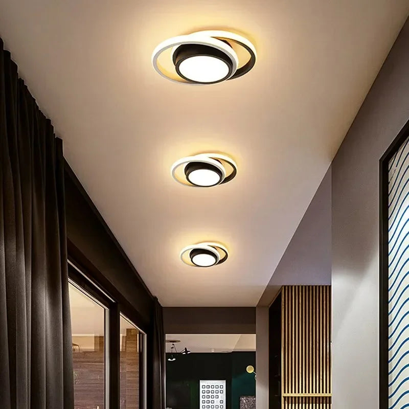 Luminova | Élégant Plafonnier LED Design Double Anneaux Moderne 3