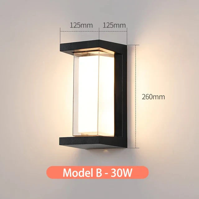 LunaLight | Élégante Applique Murale Extérieure Résistante aux Intempéries 5