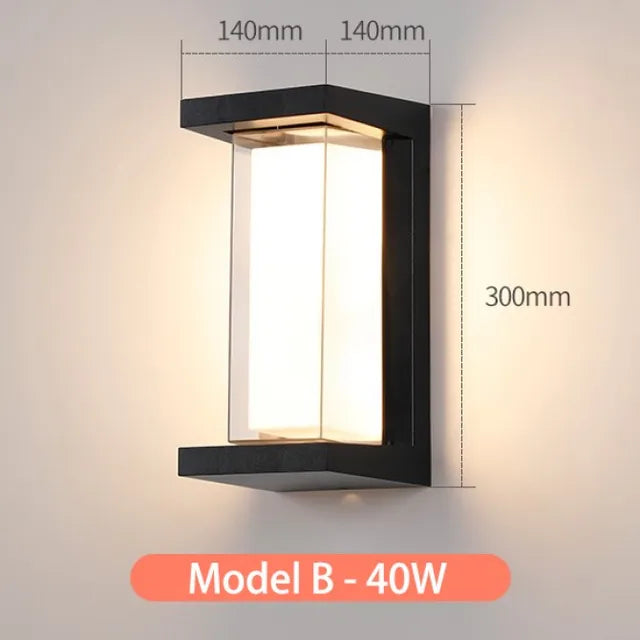 LunaLight | Élégante Applique Murale Extérieure Résistante aux Intempéries 6