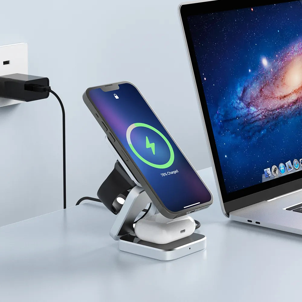 PowerFlex 3-en-1 Station - Charge Magnétique Pliable