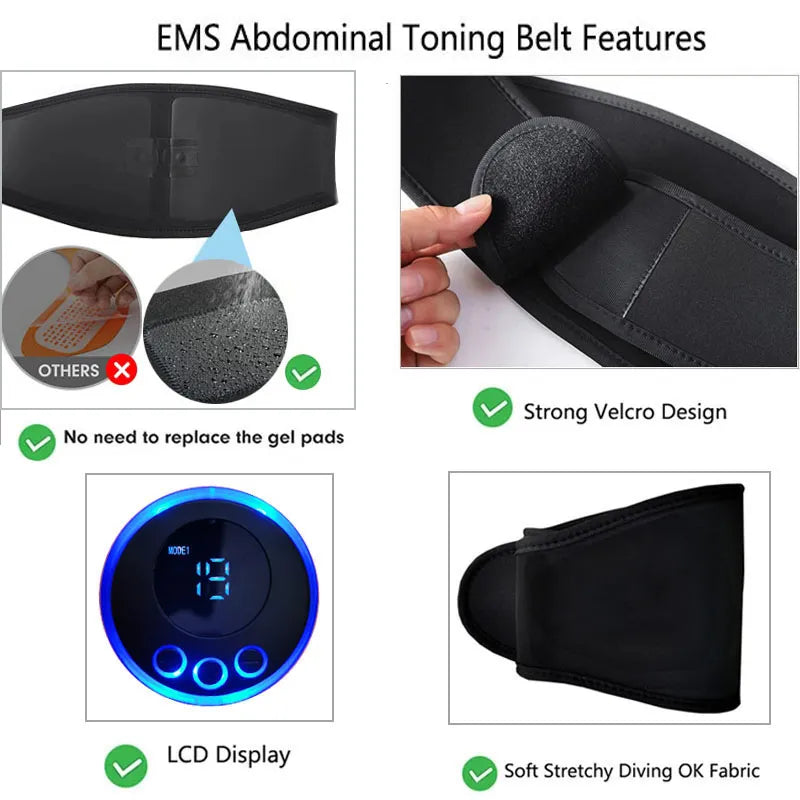AbsFit - Électrostimulateur Musculaire Abdominal EMS