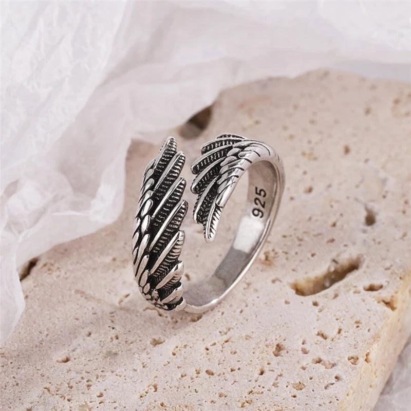 Bague Plume Aile Argent 925 - Symbole de Protection