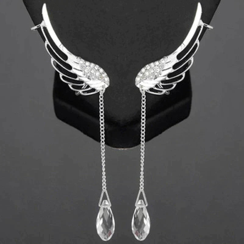 Manchettes d'Oreilles Aile d'Ange Longues - Argent