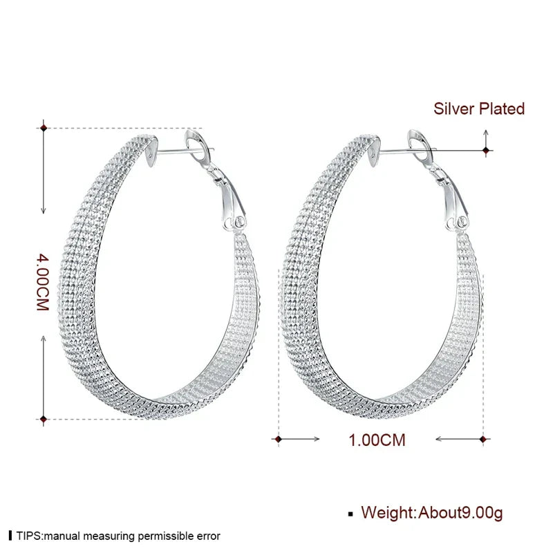 Boucles d'oreilles argent élégantes d'Europe