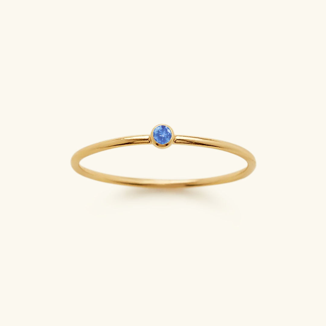 Bague Pierre de Naissance Celestia - Argent Plaqué Doré