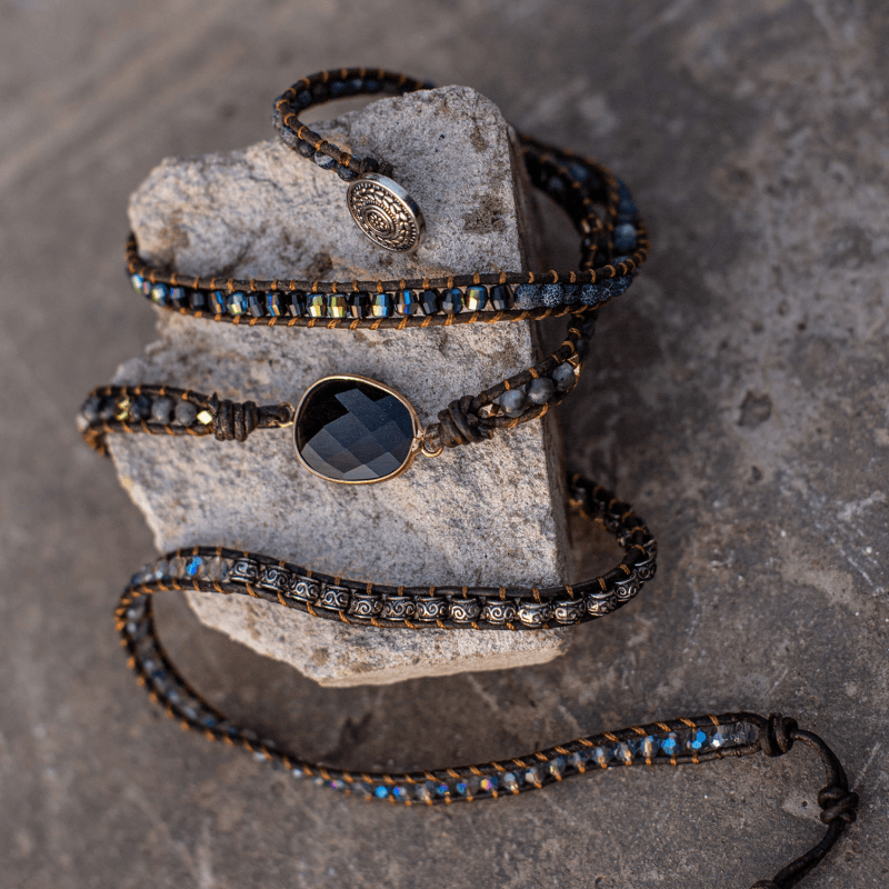 Lunara - Bracelet Lune Onyx Protecteur Stylé