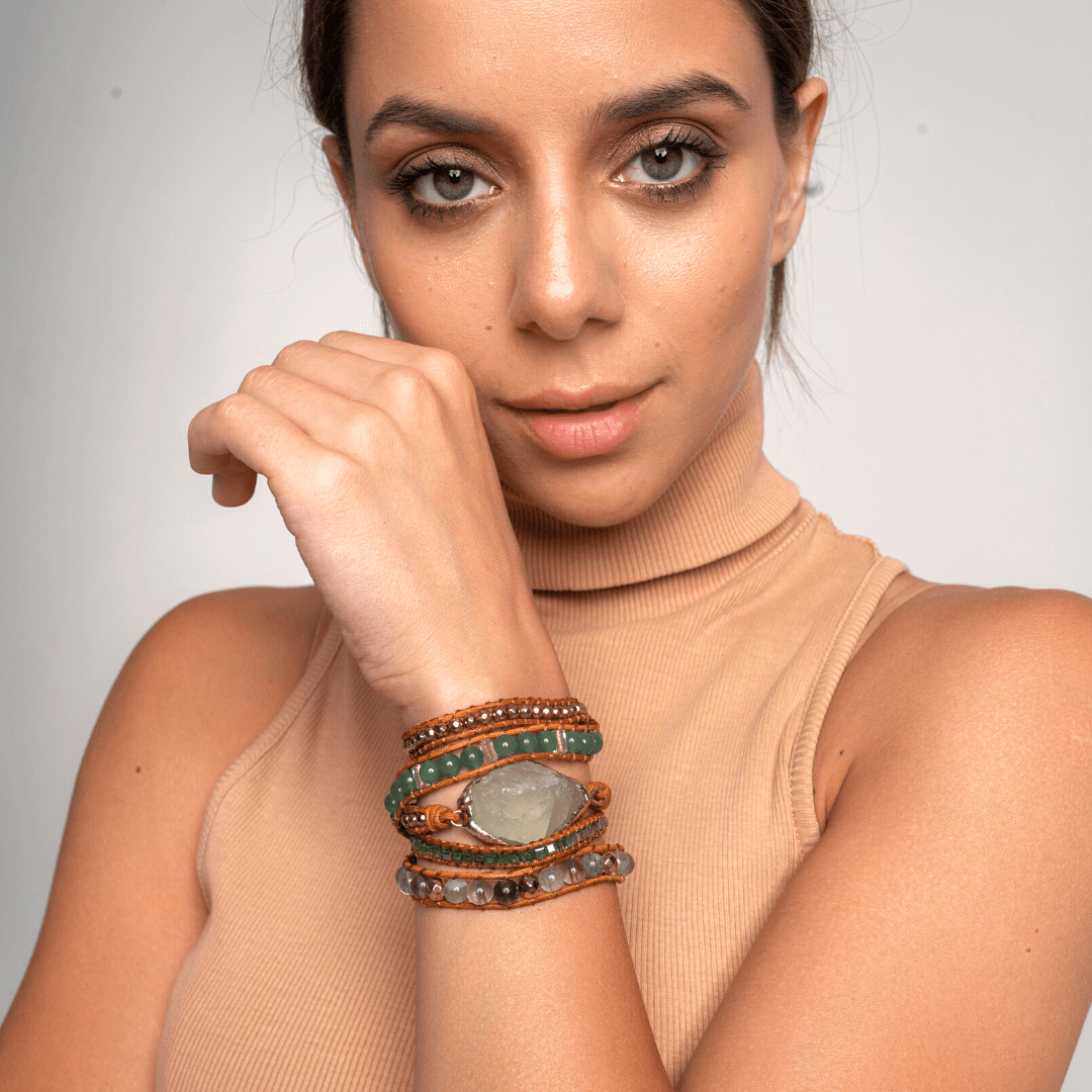 FluoriteGlow - Bracelet en perles de fluorite naturelle