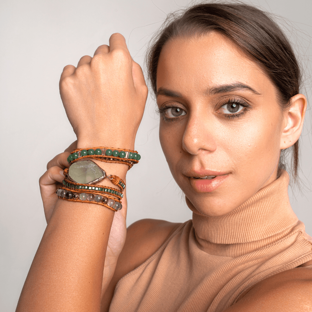 FluoriteGlow - Bracelet en perles de fluorite naturelle