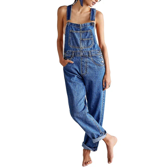 Mia | Chic Salopette En Jean Femme Décontractée 0