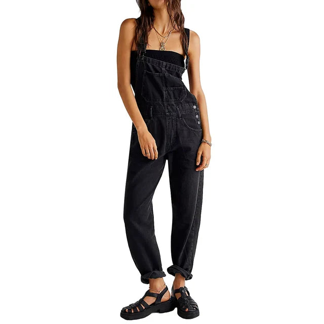 Mia | Chic Salopette En Jean Femme Décontractée 2