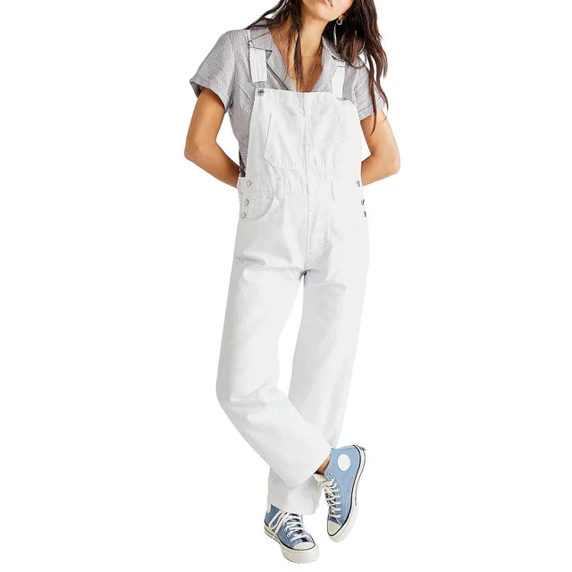 Mia | Chic Salopette En Jean Femme Décontractée 3