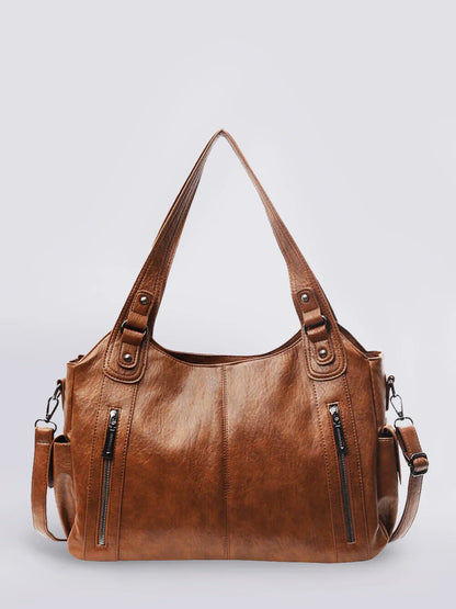 Mia | Élégant Sac Bandoulière Femme en Cuir Végétalien Noir 0