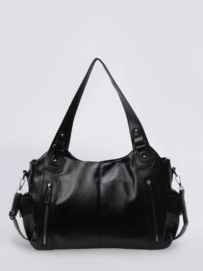 Mia | Élégant Sac Bandoulière Femme en Cuir Végétalien Noir 3