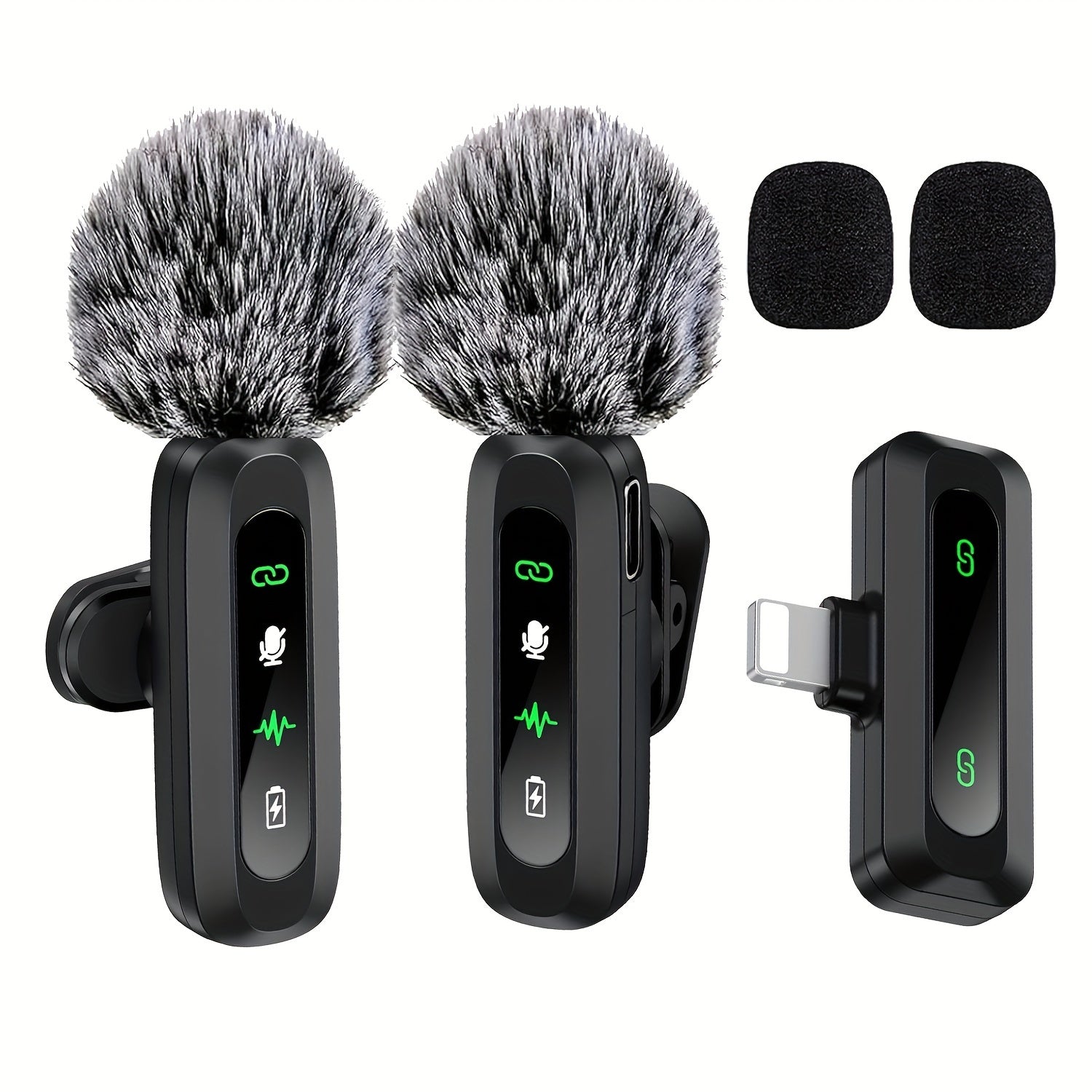 Micro Cravate Sans Fil | Microphone USB-C Compact avec Pare-Vent | Idéal pour Podcasts et Vlogs 1
