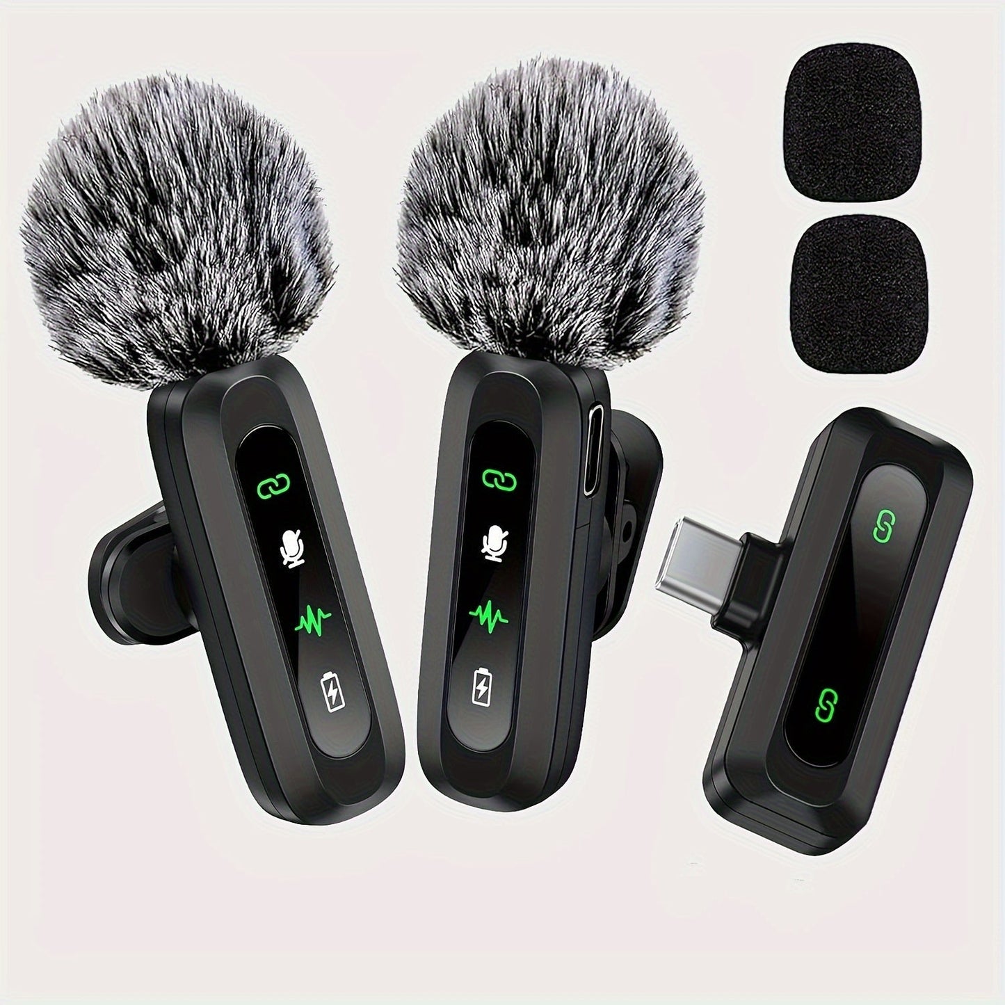 Micro Cravate Sans Fil | Microphone USB-C Compact avec Pare-Vent | Idéal pour Podcasts et Vlogs 2