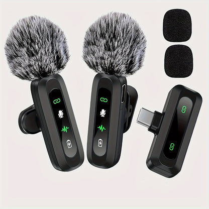 Micro Cravate Sans Fil | Microphone USB-C Compact avec Pare-Vent | Idéal pour Podcasts et Vlogs 2