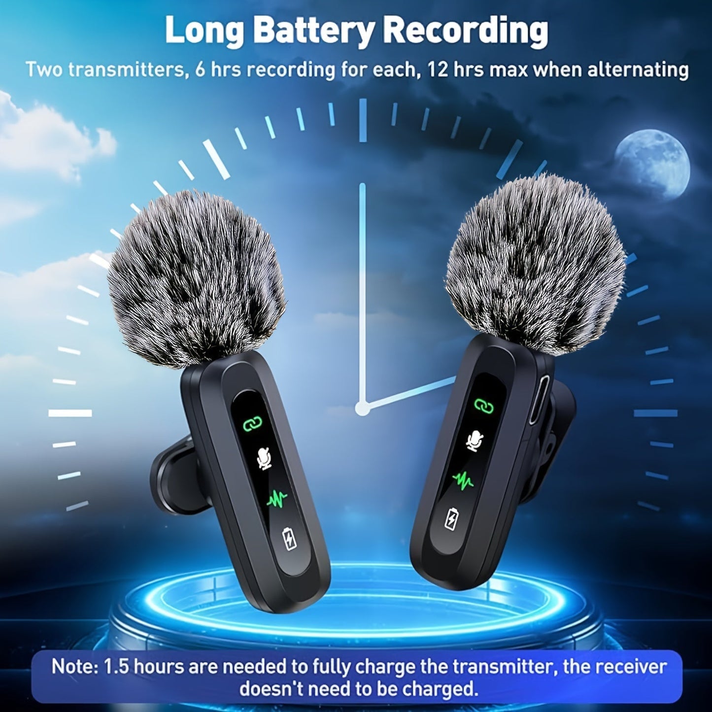 Micro Cravate Sans Fil | Microphone USB-C Compact avec Pare-Vent | Idéal pour Podcasts et Vlogs 3