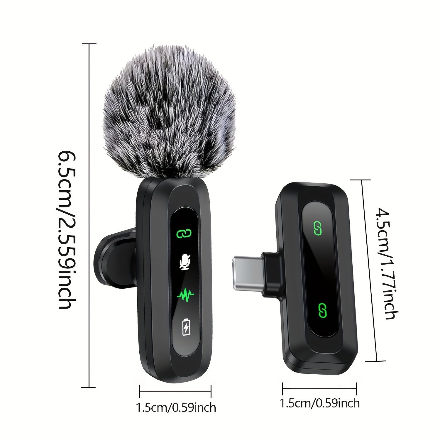Micro Cravate Sans Fil | Microphone USB-C Compact avec Pare-Vent | Idéal pour Podcasts et Vlogs 4