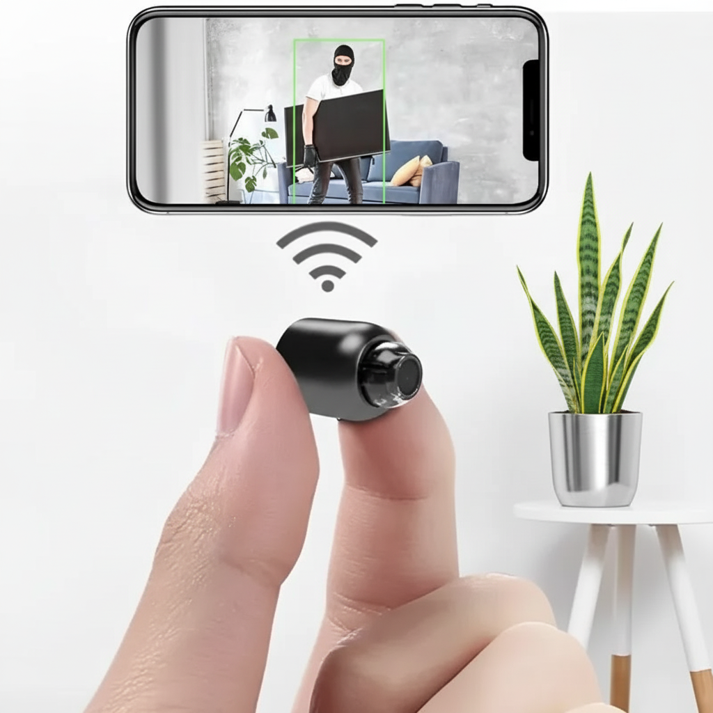 Mini Caméra de Surveillance Sans Fil HD 1080P avec Vision Nocturne | Installation Facile pour Sécurité Maison 0