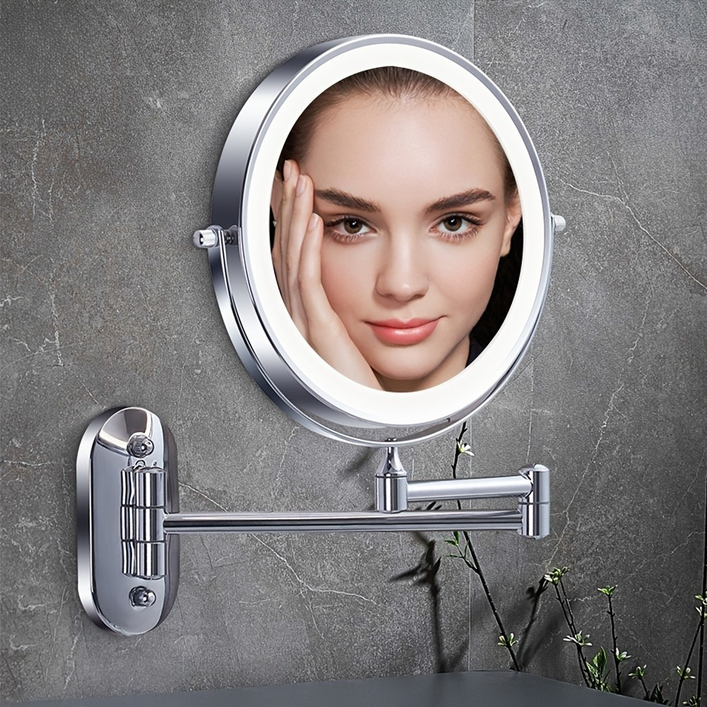 Miroir Coiffeuse Lumineux | Miroir Maquillage LED avec Lentille Grossissante | Éclairage Optimal pour Soins de Beauté Précis 2