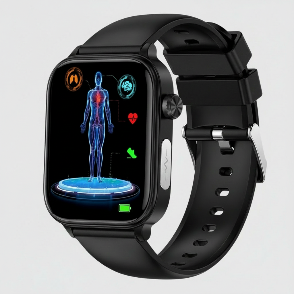 Montre Connectée Femme | Suivi de Glycémie et Fonction SOS | Design Étanche pour un Confort Quotidien 1