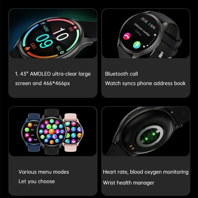 Montre Connectée Rythme Cardiaque Fiable avec Suivi ECG et Notifications | Smart Watch pour un Mode de Vie Sain 7