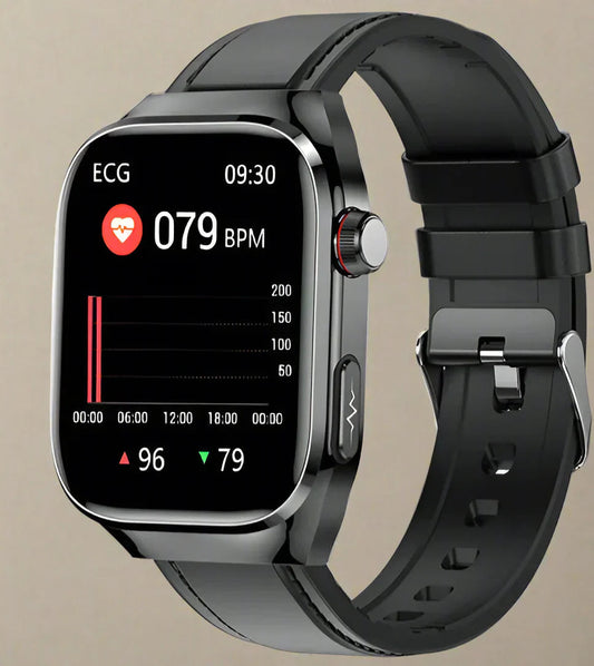 Montre Intelligente | Montre Connectée Rythme Cardiaque Fiable avec Écran AMOLED de 2,04 pouces | Suivi ECG et Glycémie pour Bien-Être Optimal 0