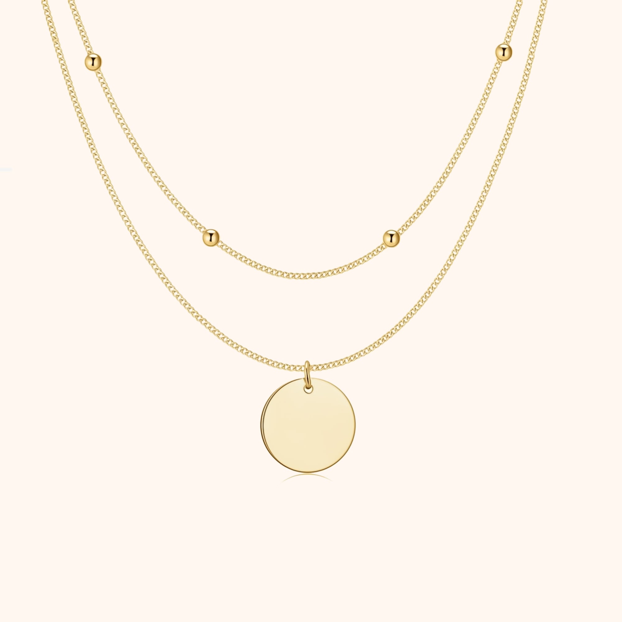 Amélie - Collier double médaillon à l'élégance raffinée