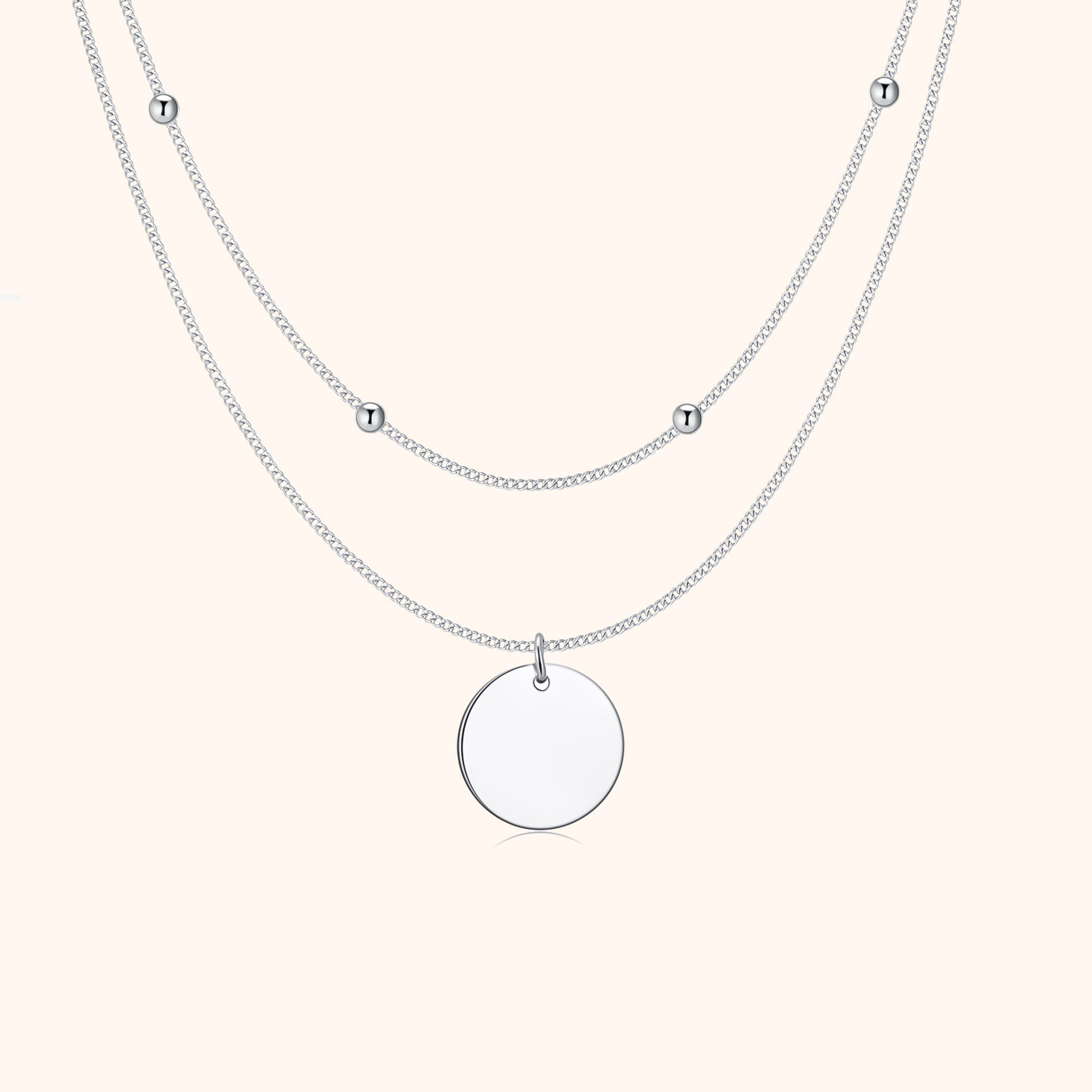 Amélie - Collier double médaillon à l'élégance raffinée