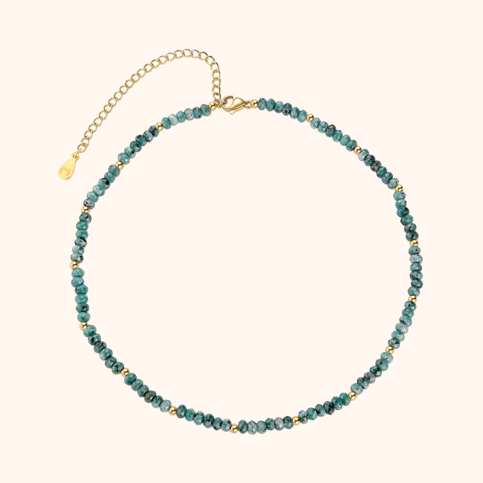 Maya - Collier en jade naturel au look frais et lumineux