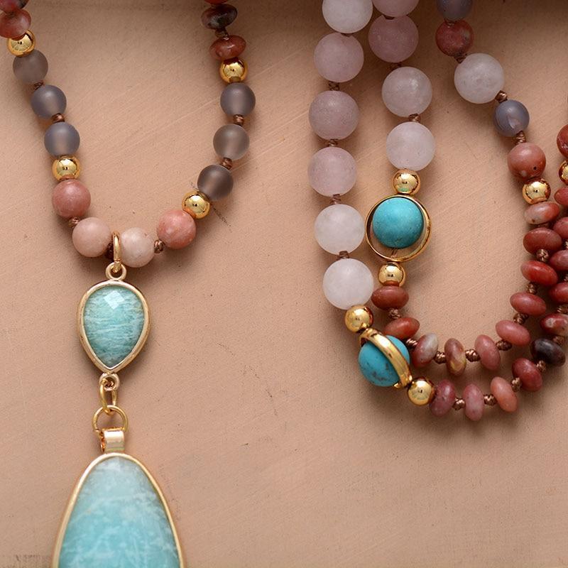 Aurielle - Collier mala pastel à 108 perles