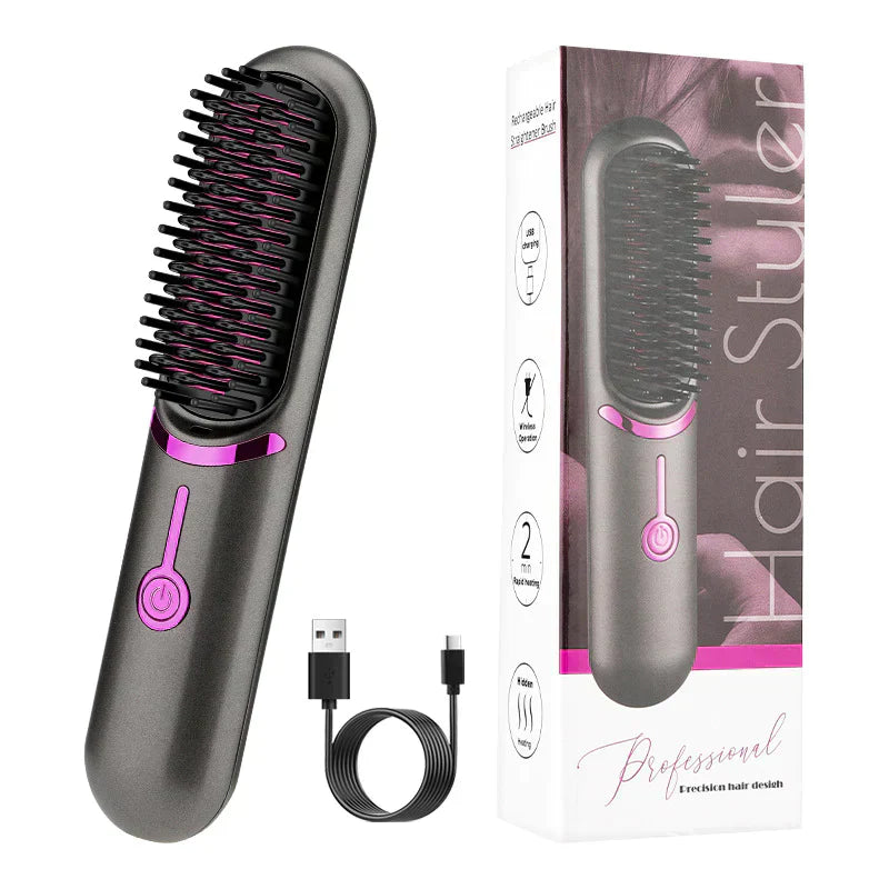 Tima Brush – Brosse Lissante Sans Fil Rechargeable