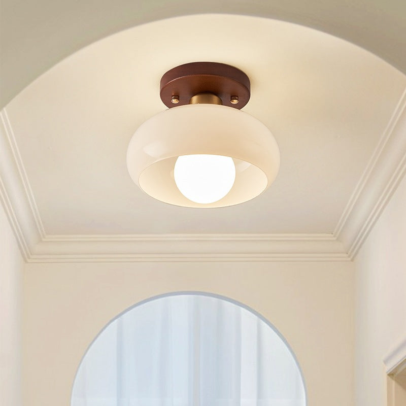 CrémaBauhaus – Plafonnier Bauhaus Crème au Design Géométrique | Éclairage Doux & Intemporel