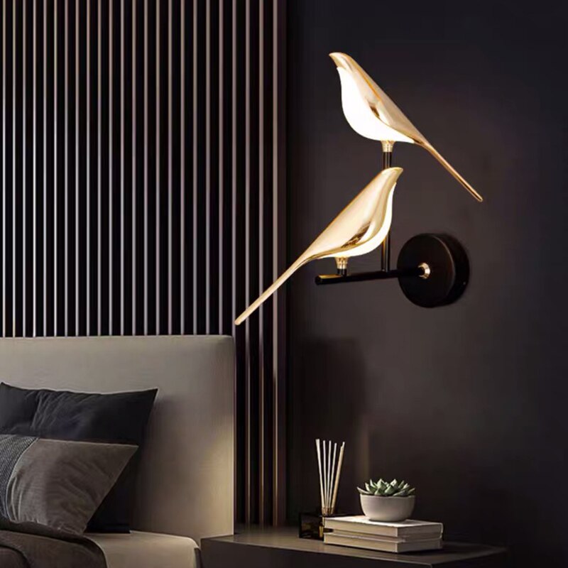 OiseauLumière | Élégante Applique Murale LED Design Nature Pour Chambre 4