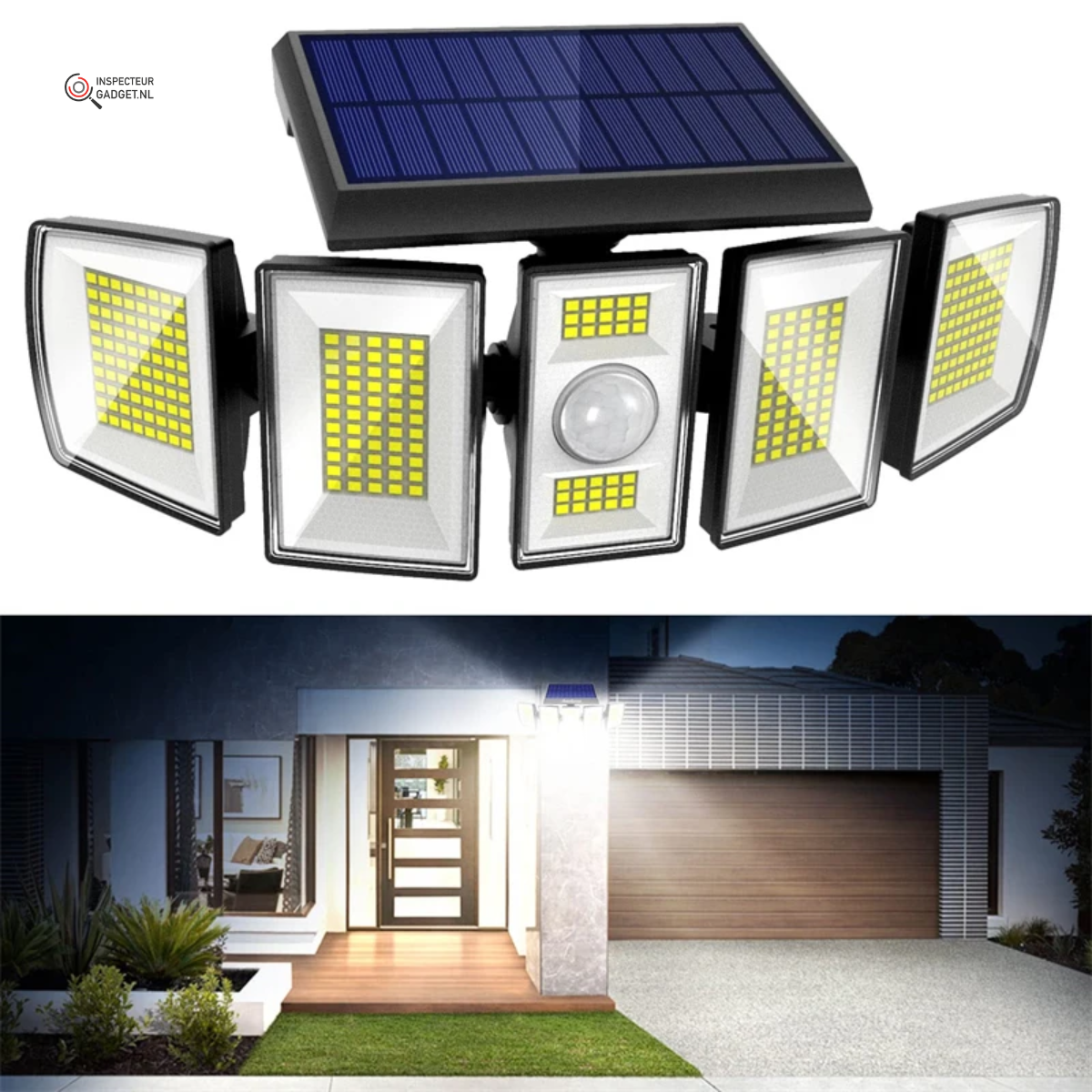 Lampe Solaire LED de Sécurité - Éclairage Sans Fil à Détecteur de Mouvement