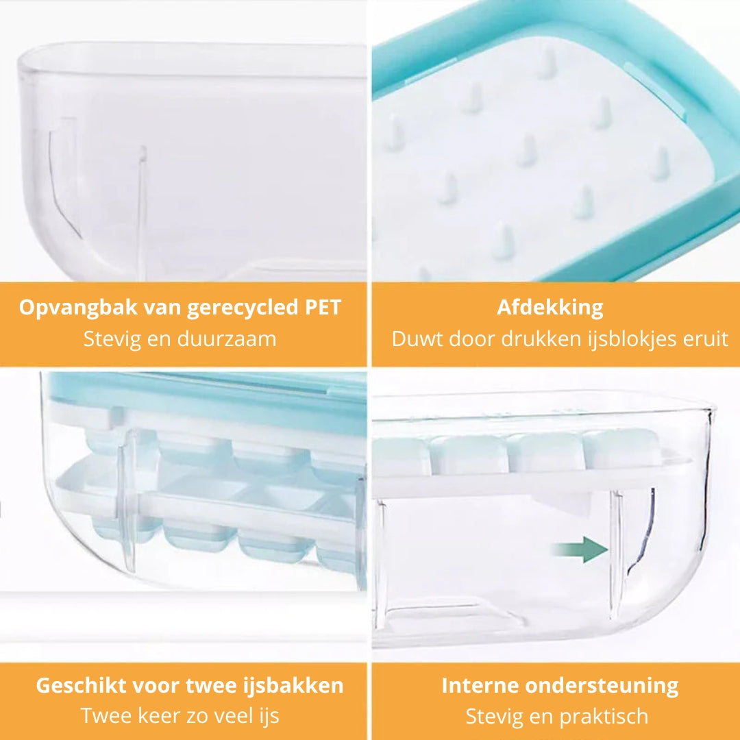 CoolCatcher - Bac à glaçons empilable avec tiroir de récupération